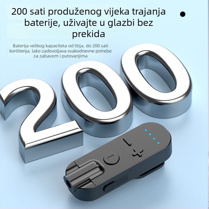 Klip-on Bluetooth slušalica-prijemnik s kostnom kondukcijom, visoka kvaliteta zvuka, redukcija buke, HD pozivi i slušanje glazbe