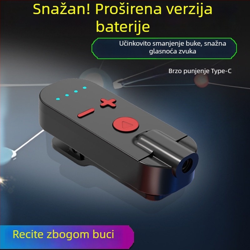 Klip-on Bluetooth slušalica-prijemnik s kostnom kondukcijom, visoka kvaliteta zvuka, redukcija buke, HD pozivi i slušanje glazbe