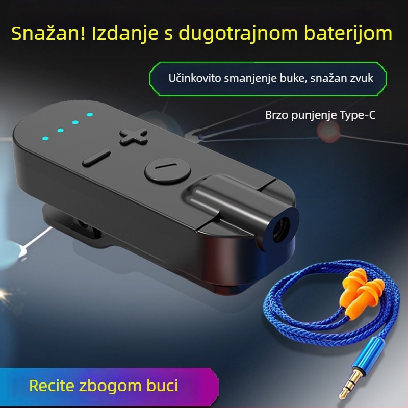 Klip-on Bluetooth slušalica-prijemnik s kostnom kondukcijom, visoka kvaliteta zvuka, redukcija buke, HD pozivi i slušanje glazbe