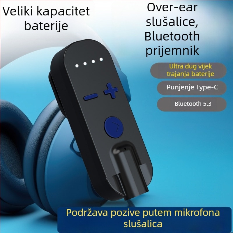 Klip-on Bluetooth slušalica-prijemnik s kostnom kondukcijom, visoka kvaliteta zvuka, redukcija buke, HD pozivi i slušanje glazbe