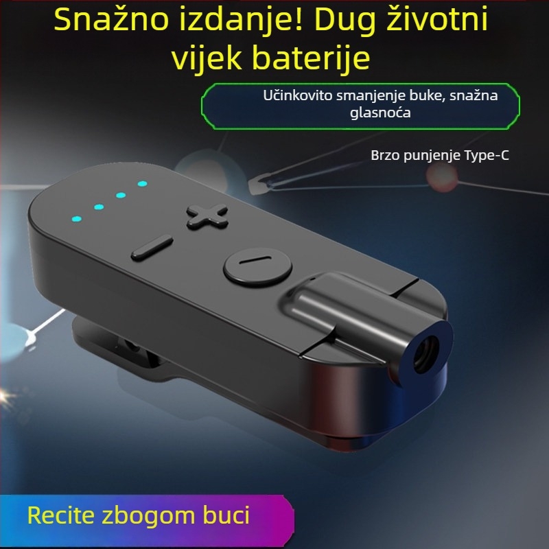 Klip-on Bluetooth slušalica-prijemnik s kostnom kondukcijom, visoka kvaliteta zvuka, redukcija buke, HD pozivi i slušanje glazbe