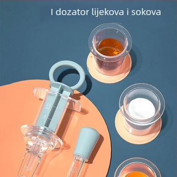 Dječji dozator lijekova s kapljičnim slamčom za vodu i lijekove