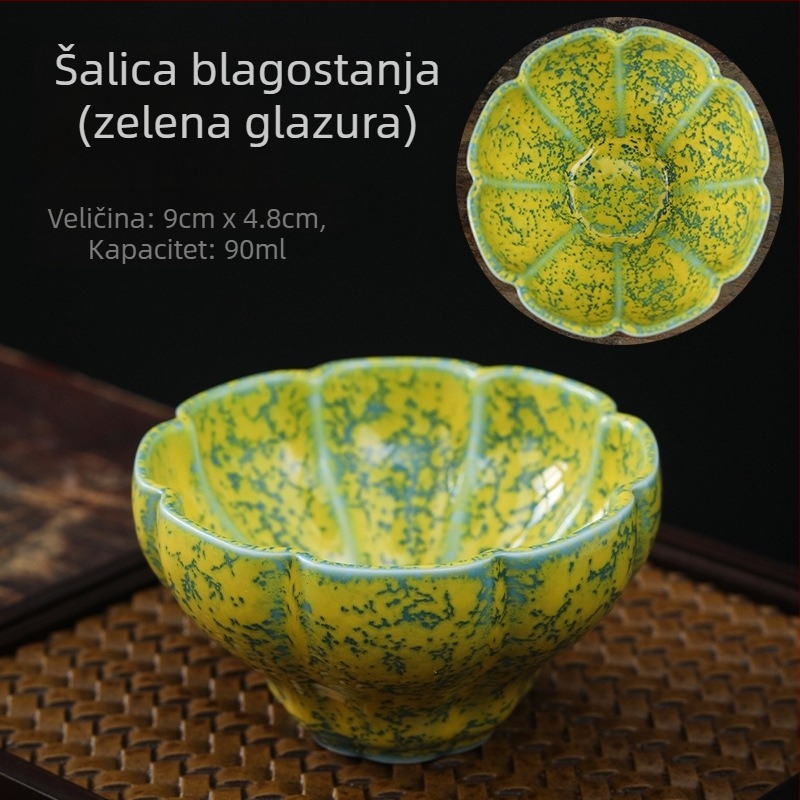 Jianzhan čajna šalica s Tianmu glazurom, porcelanska šalica s pet elemenata