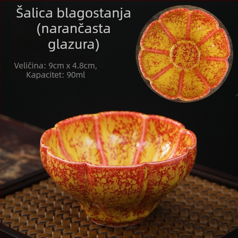 Jianzhan čajna šalica s Tianmu glazurom, porcelanska šalica s pet elemenata