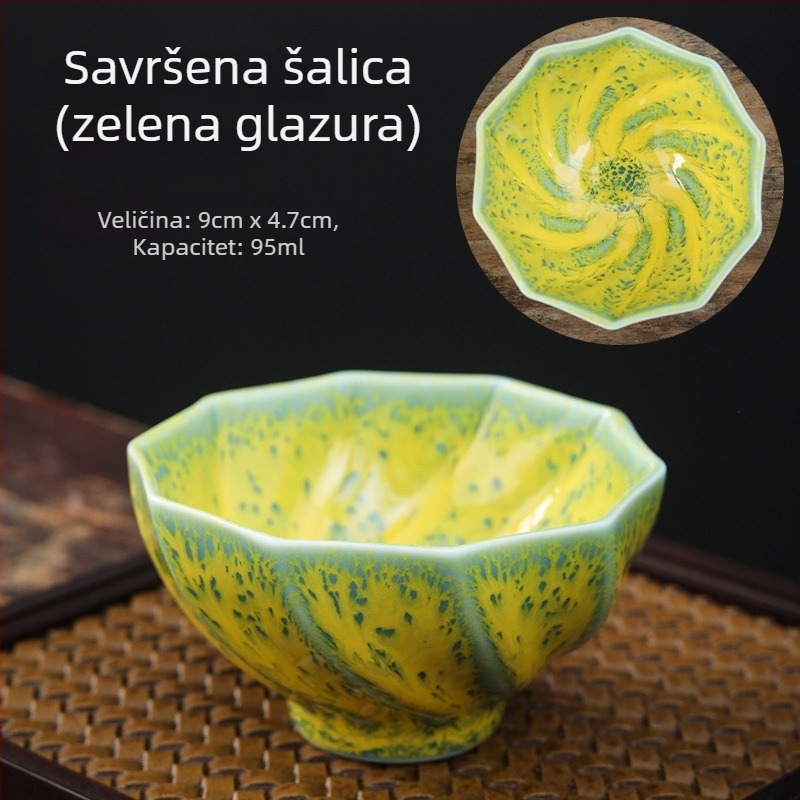 Jianzhan čajna šalica s Tianmu glazurom, porcelanska šalica s pet elemenata
