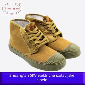Shungan marka 5kV električno izolirane platnene cipele, prozračne, otporne na habanje, visoko podignute za električare