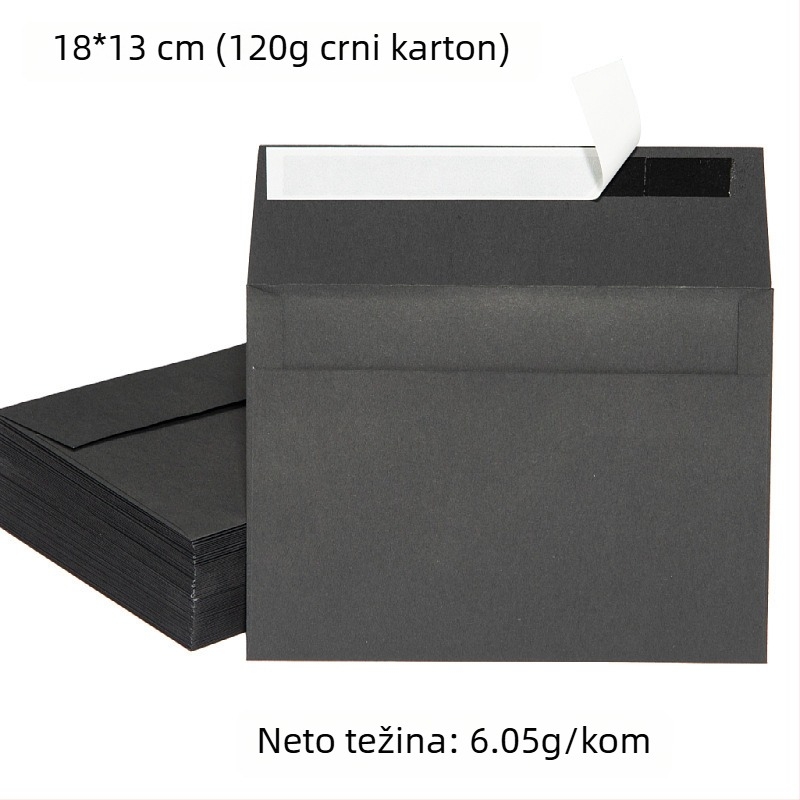 Kraft papir pozivnice, prazne, samoljepljive s odvojnom papirnom podloškom, dimenzije 13×18 cm i 15,8×10,8 cm