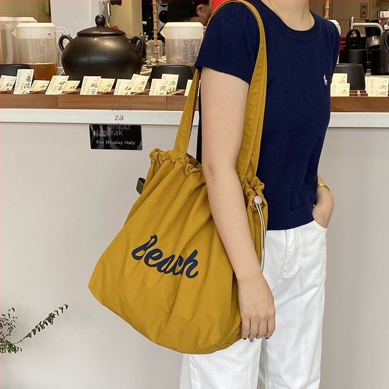 Ljetna platnena torba za žene, casual i svestrana, preko ramena ili tote torba, korejski stil mode