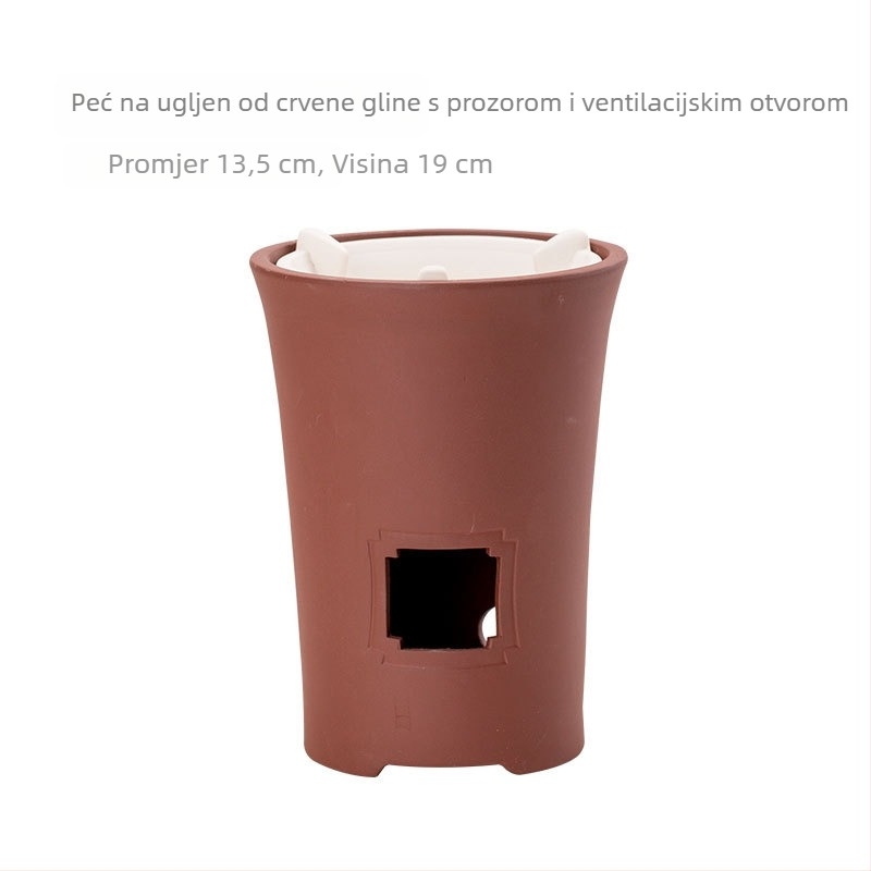 Kineska ručno izrađena čajna peć od bijele gline, keramički dvostruki čajni grijač, klasični stil