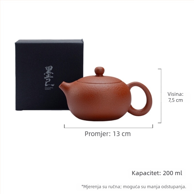 Mo Ji čajnik od ljubičaste gline s narančastom korom, Gongfu set za čaj, tradicionalni oblik, kuglični filter, kućna upotreba