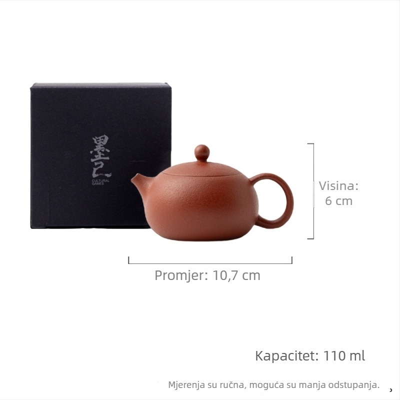 Mo Ji čajnik od ljubičaste gline s narančastom korom, Gongfu set za čaj, tradicionalni oblik, kuglični filter, kućna upotreba