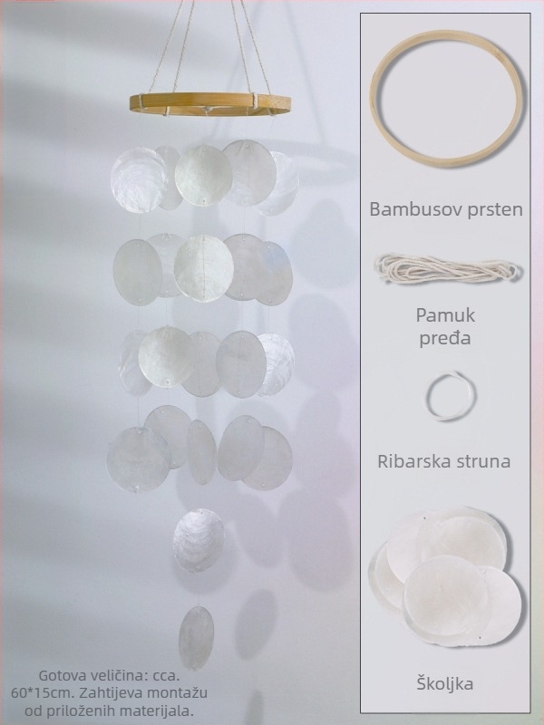 DIY paket školjki za zvončić na vjetar – dječja kreativna ručna izrada za ukrašavanje sobe