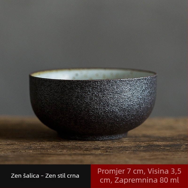 C12 keramička šalica za čaj, vintage stil, degustačka šalica, japanski stil, kućna uporaba, jedna šalica