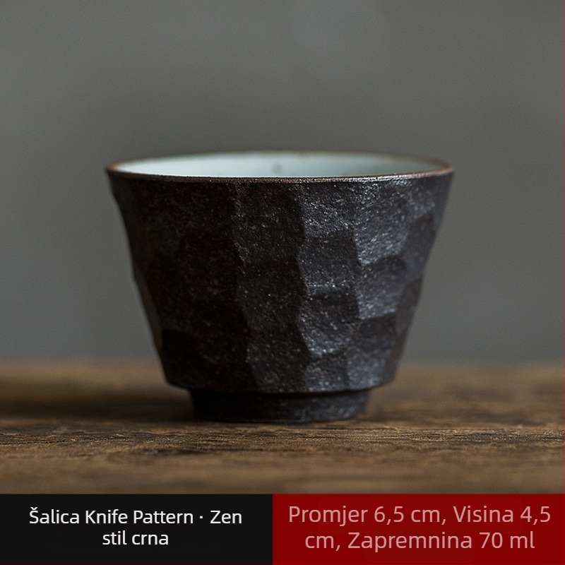 C12 keramička šalica za čaj, vintage stil, degustačka šalica, japanski stil, kućna uporaba, jedna šalica