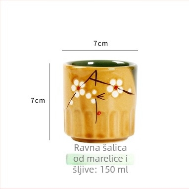 Keramička šalica za čaj u retro stilu, terakotna keramika, mala šalica za kućnu uporabu
