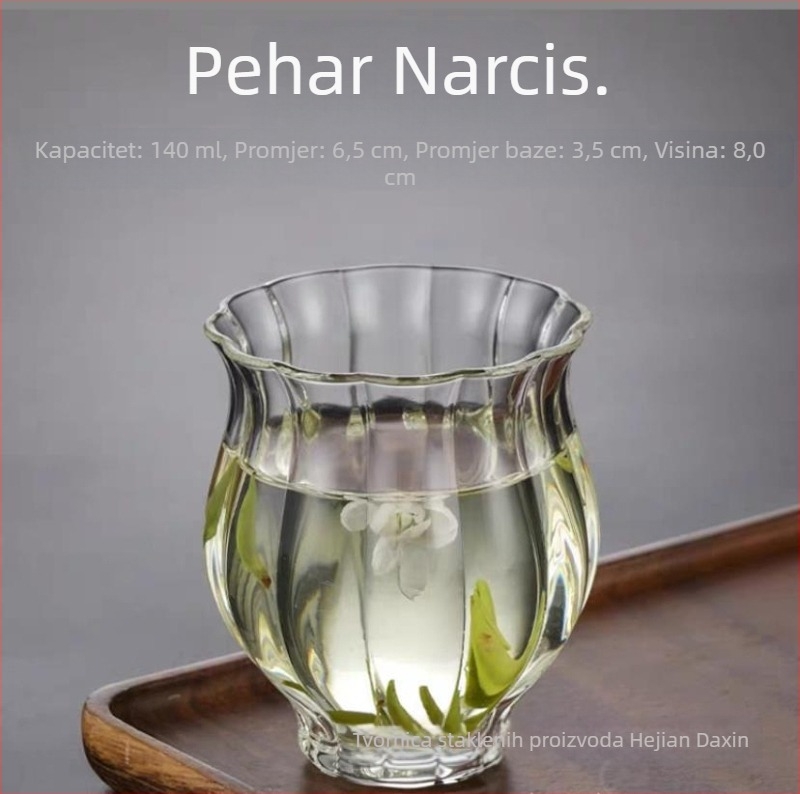Staklena čajnik u stilu dinastije Song, za pripremu zelenog čaja, otporan na visoke temperature
