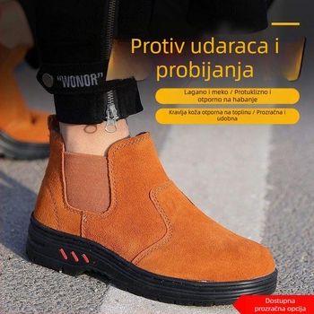 Muške zaštitne cipele za zavarivače — ljetne prozračnost, čelična kapica, protuklizne, otporne na probijanje, otporne na habanje, lagane, bez mirisa