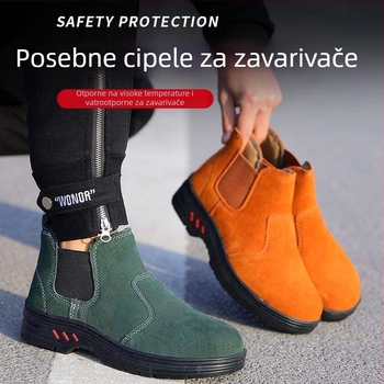 Muške zaštitne cipele za zavarivače — ljetne prozračnost, čelična kapica, protuklizne, otporne na probijanje, otporne na habanje, lagane, bez mirisa