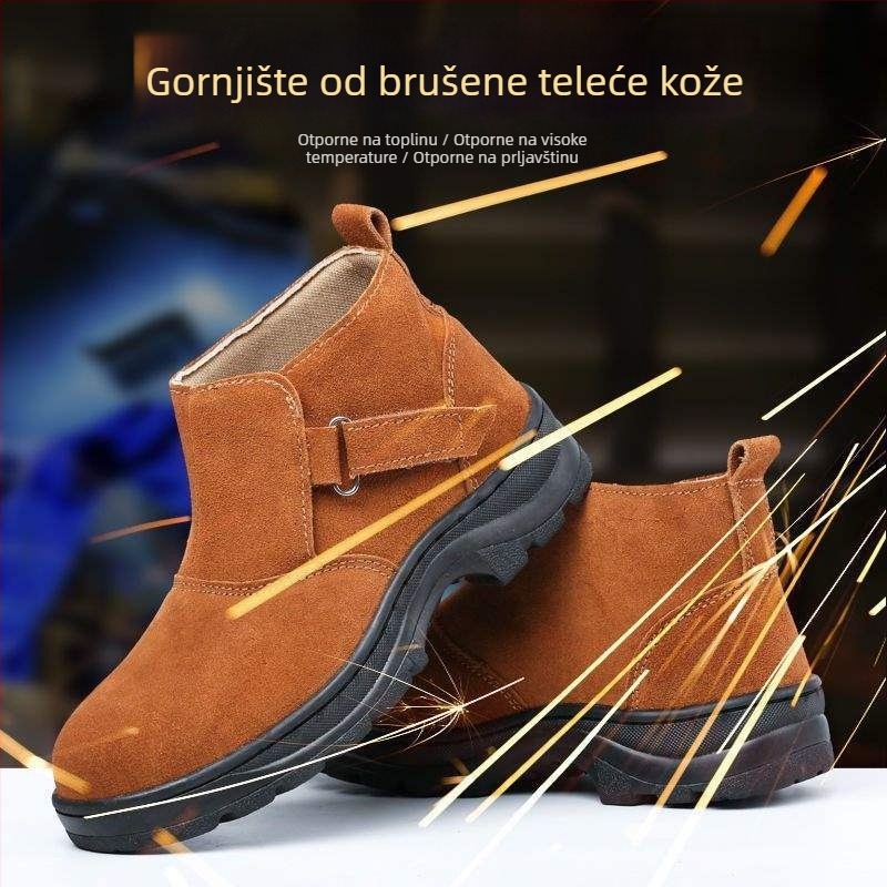 Muške zaštitne cipele za zavarivače — ljetne prozračnost, čelična kapica, protuklizne, otporne na probijanje, otporne na habanje, lagane, bez mirisa