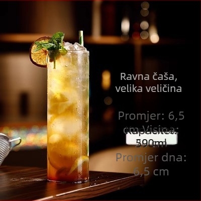 Staklena čaša za vodu s ravnim stijenkama, kvadratna čaša za koktele, Long Island Iced Tea čaša, japanskog stila tanki uspravni Collins čaša, čaša za viski