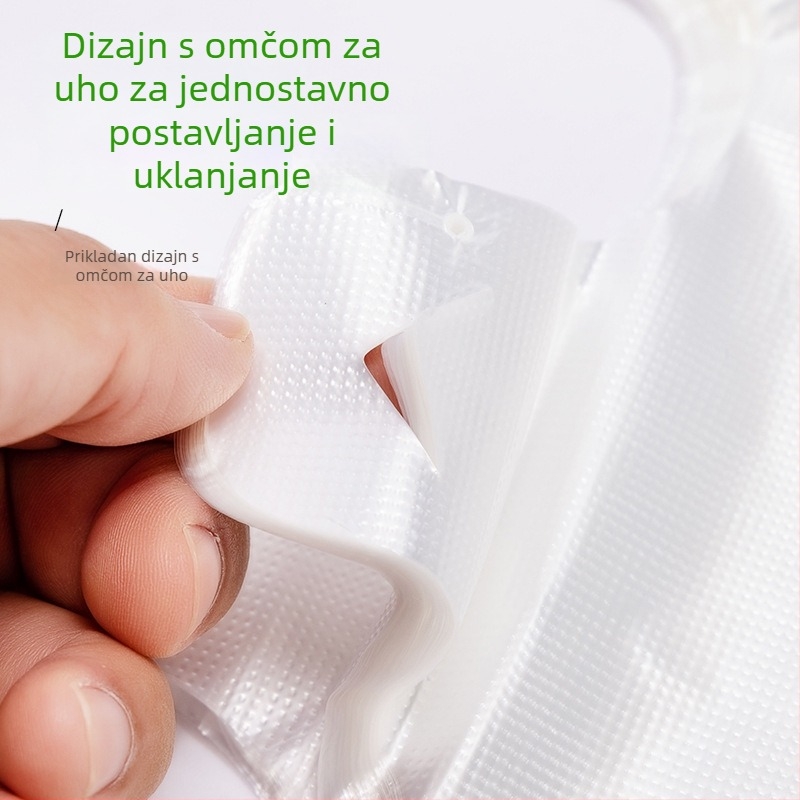 Bijele prozirne prehrambene plastične vrećice za peciva, voće i povrće; vrećice za kupovinu i kućnu upotrebu