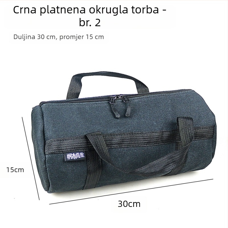 Izdržljiva platnena torba za alate za stolare, velika kružna ručna torba