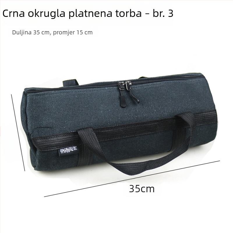 Izdržljiva platnena torba za alate za stolare, velika kružna ručna torba