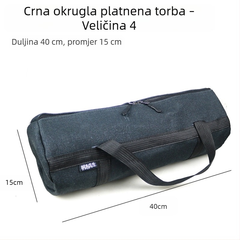 Izdržljiva platnena torba za alate za stolare, velika kružna ručna torba