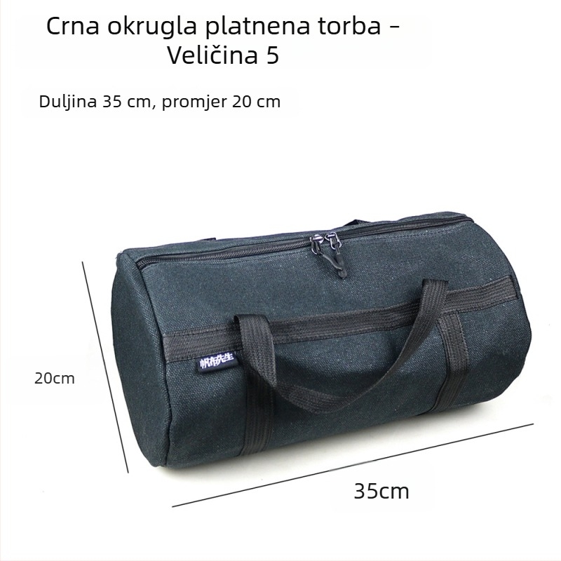 Izdržljiva platnena torba za alate za stolare, velika kružna ručna torba