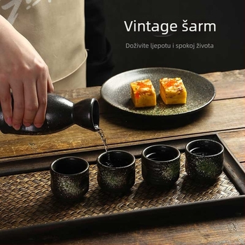 Japanska sake čaša od keramike, retro stil, jedna čaša, kapacitet 1–100 ml