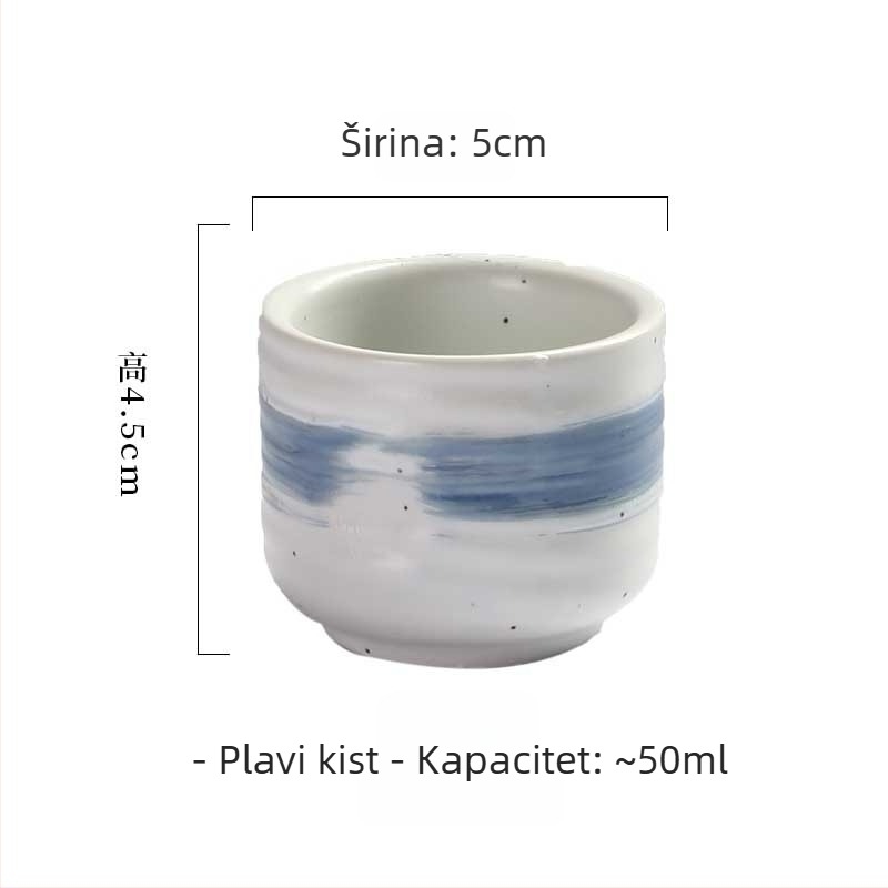 Japanska sake čaša od keramike, retro stil, jedna čaša, kapacitet 1–100 ml