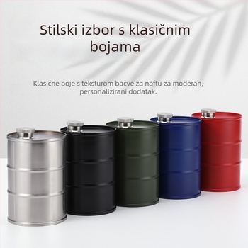Flaska od nehrđajućeg čelika 304, cilindričnog oblika u dizajnu bačve, velik kapacitet