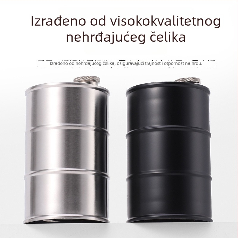 Flaska od nehrđajućeg čelika 304, cilindričnog oblika u dizajnu bačve, velik kapacitet