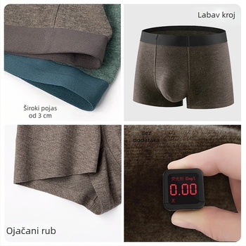 Zako visoko kvalitetne muške bokserice od akrilnih vlakana, tople, s Mulberry svila podstavom, antibakterijske, udobne