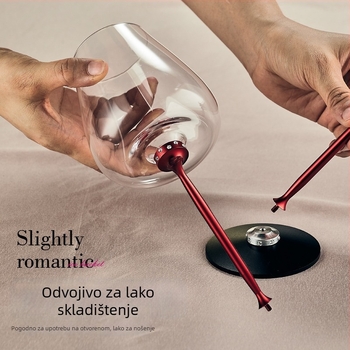 Rotirajuća čaša za crveno vino u kutiji za poklon – kristalna čaša za kućnu upotrebu, luksuzan dizajn