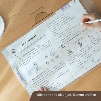 Plastična mapa A3/A4 s rotirajućim klipom i prozirnim umetkom za dokumente