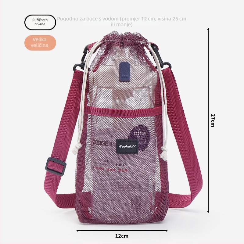 Vanjska futrola za bocu vode s remenom, crossbody dizajn za planinarenje i alpinizam, izolirana, otpornost na padove, univerzalna