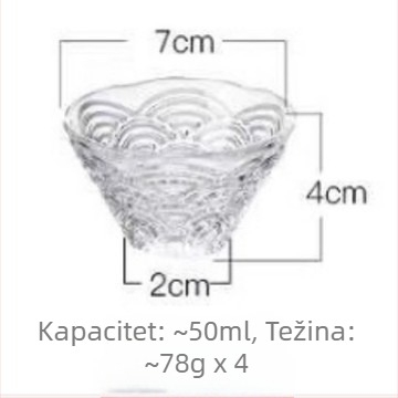 Kreativni stakleni set za piće, male čaše, kineski stil