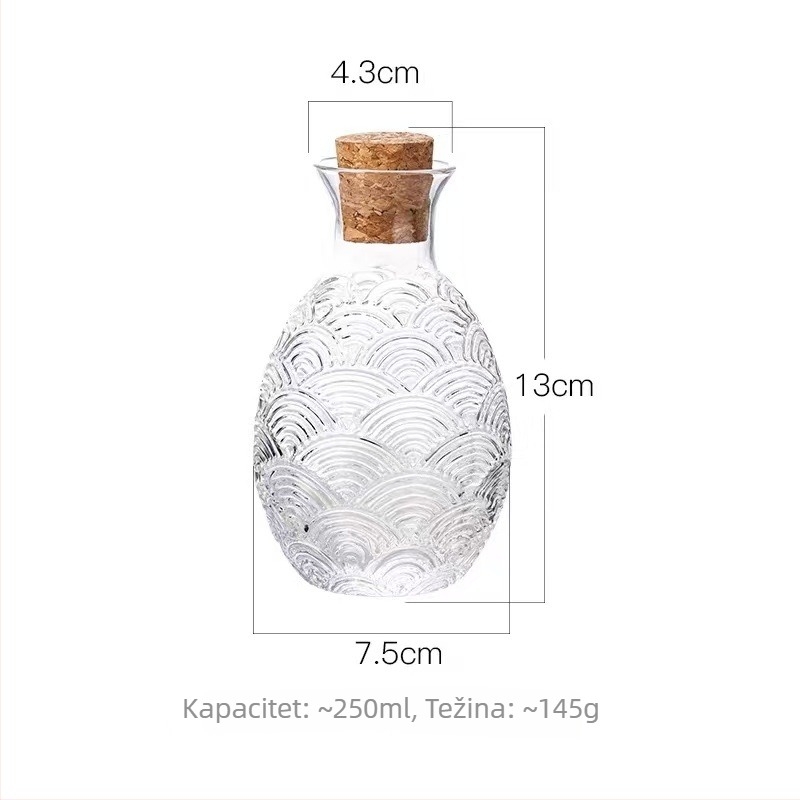Kreativni stakleni set za piće, male čaše, kineski stil