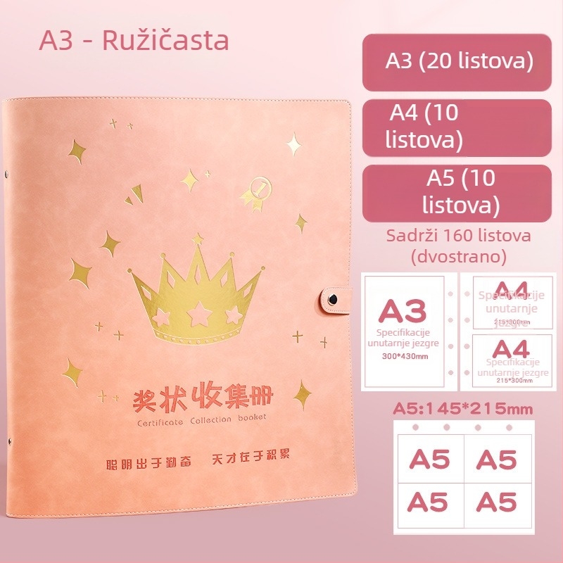 Zbirka certifikata A4/A3 za učenike