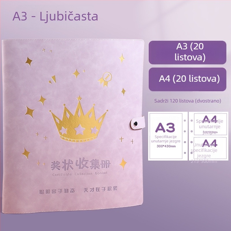 Zbirka certifikata A4/A3 za učenike