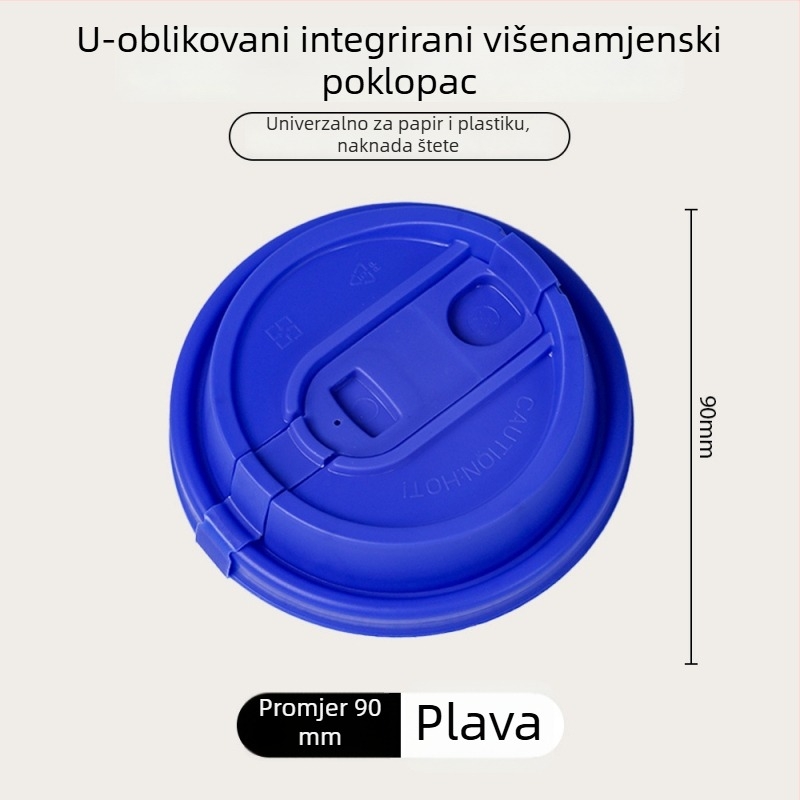Poklopac za šalicu kave promjera 90 mm, jednokratni, debeli papir, za tople napitke poput sojinog mlijeka i mliječne čaja, pakiranje za ponijeti, stil Instagram