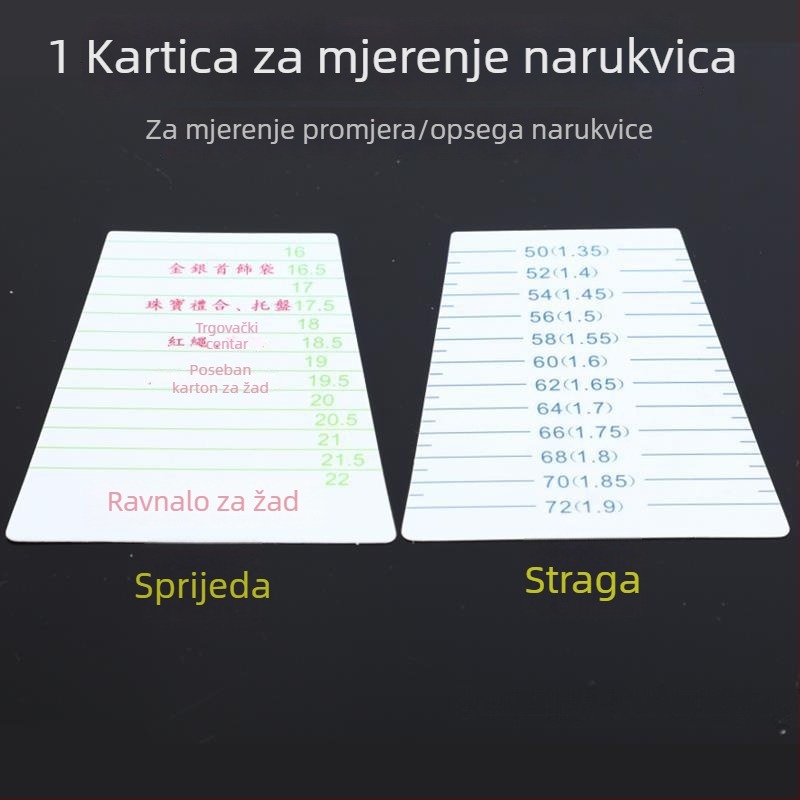 Alat za mjerenje veličine narukvice i obima zgloba, mjerni štapić za veličinu prstena, probno nošenje i korekcija kružnog oblika