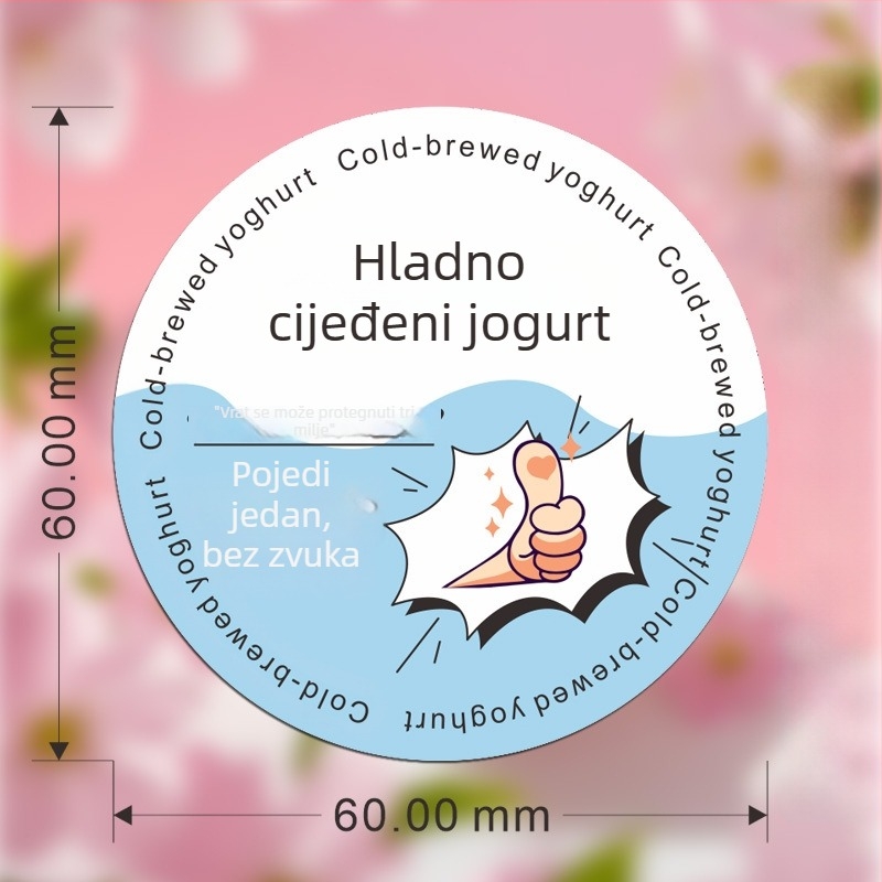 PVC samoljepljive etikete za zatvaranje čaša jogurta, čaša pudinga, sladoleda i boca napitaka