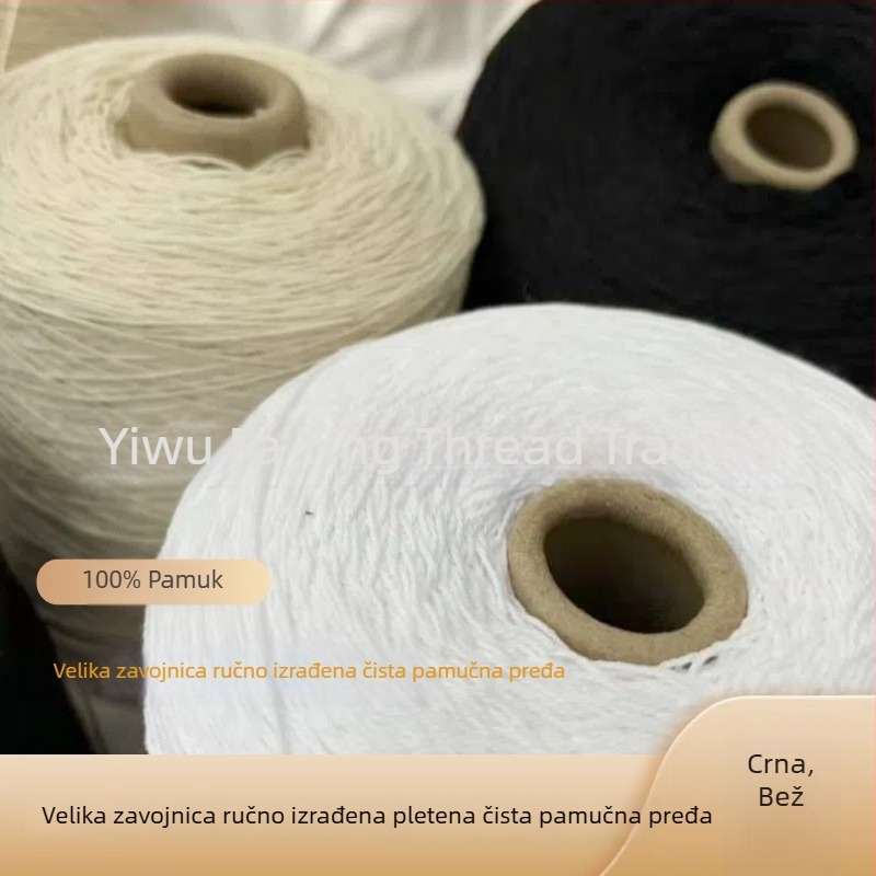 1 mm crna šnira od 100% pamuka s crnom etiketom, šnira za vezivanje, čisti pamuk, prehrambena kvaliteta, veliki kotur