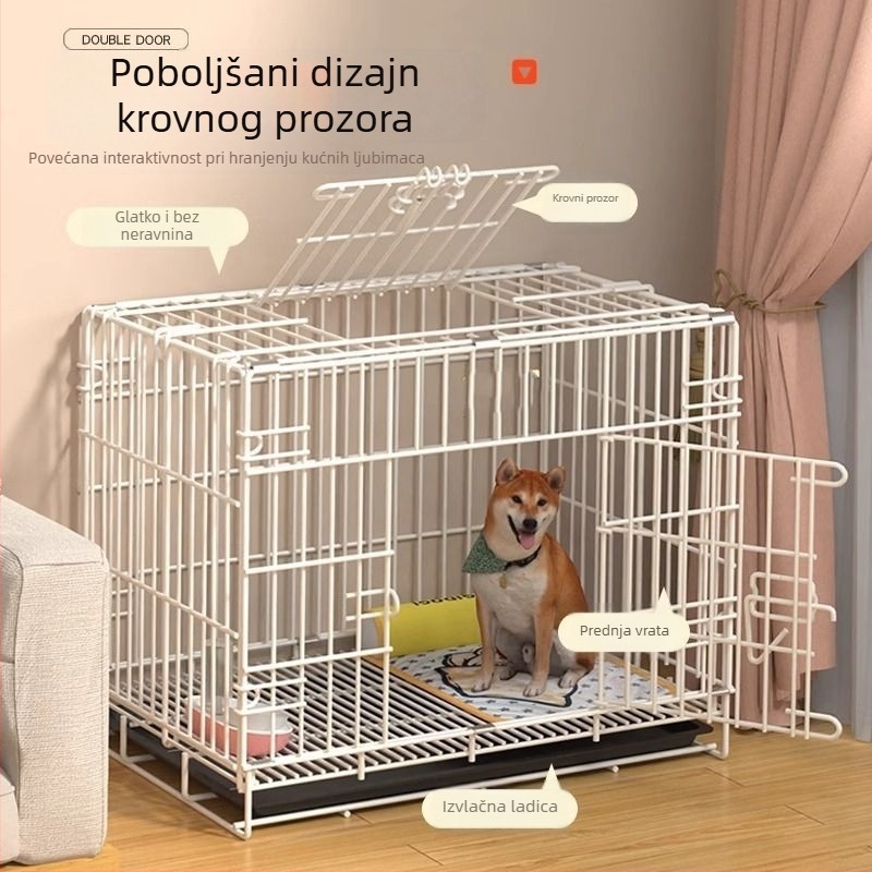 Unutarnja kutija za pse s ugrađenim toaletom za male i srednje pse (Teddy, Corgi, Bichon), velika kućna kućica za ljubimce i kutija za mačke