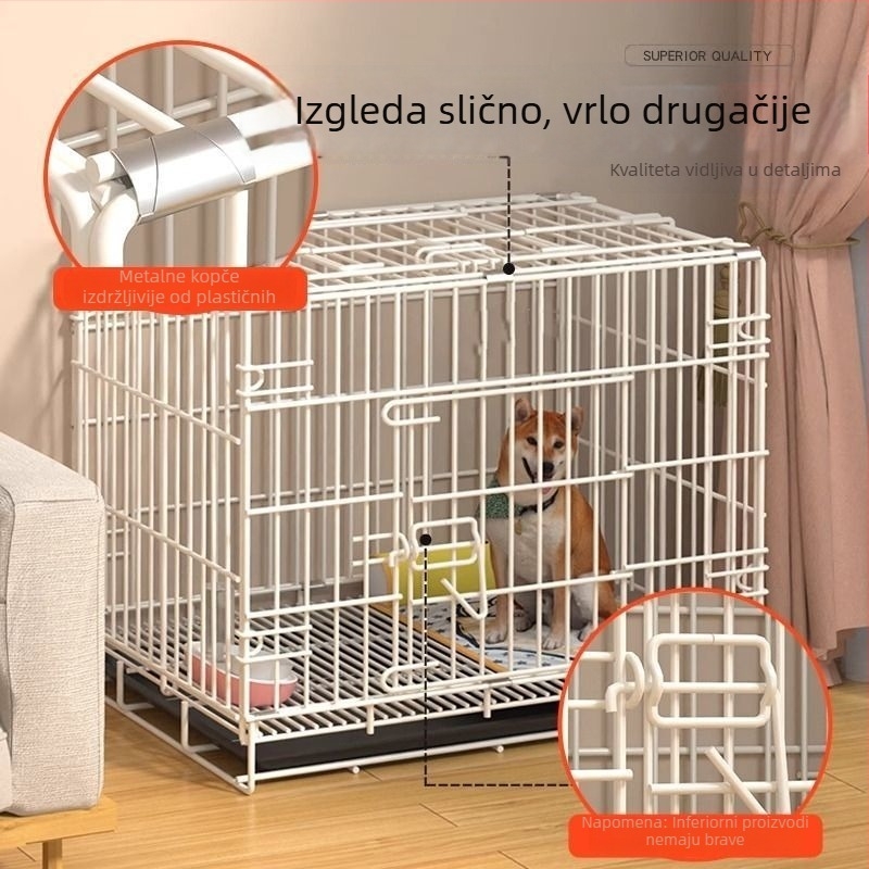 Unutarnja kutija za pse s ugrađenim toaletom za male i srednje pse (Teddy, Corgi, Bichon), velika kućna kućica za ljubimce i kutija za mačke