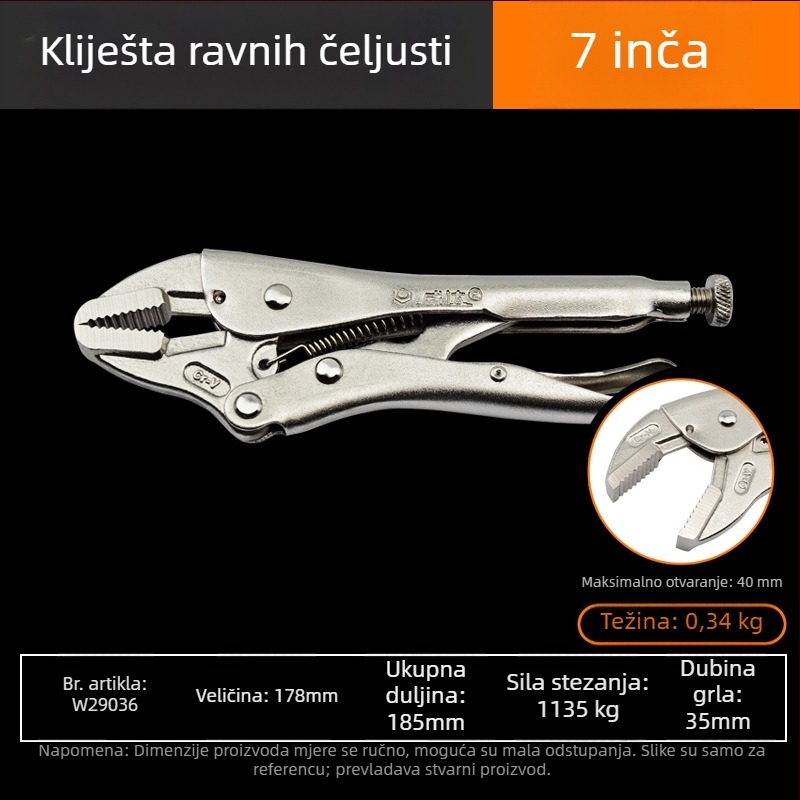 Weida industrijske razine teške kliješta – višenamjenske kliješta i univerzalne cijevne kliješta za stolariju, ručno brtvljenje, kružni otvor, 10 inča