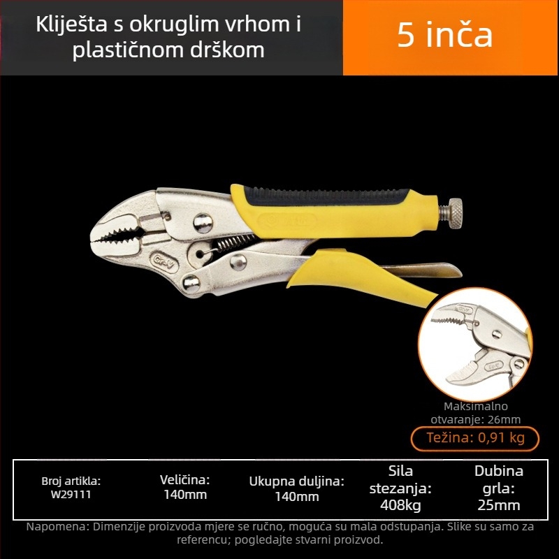 Weida industrijske razine teške kliješta – višenamjenske kliješta i univerzalne cijevne kliješta za stolariju, ručno brtvljenje, kružni otvor, 10 inča