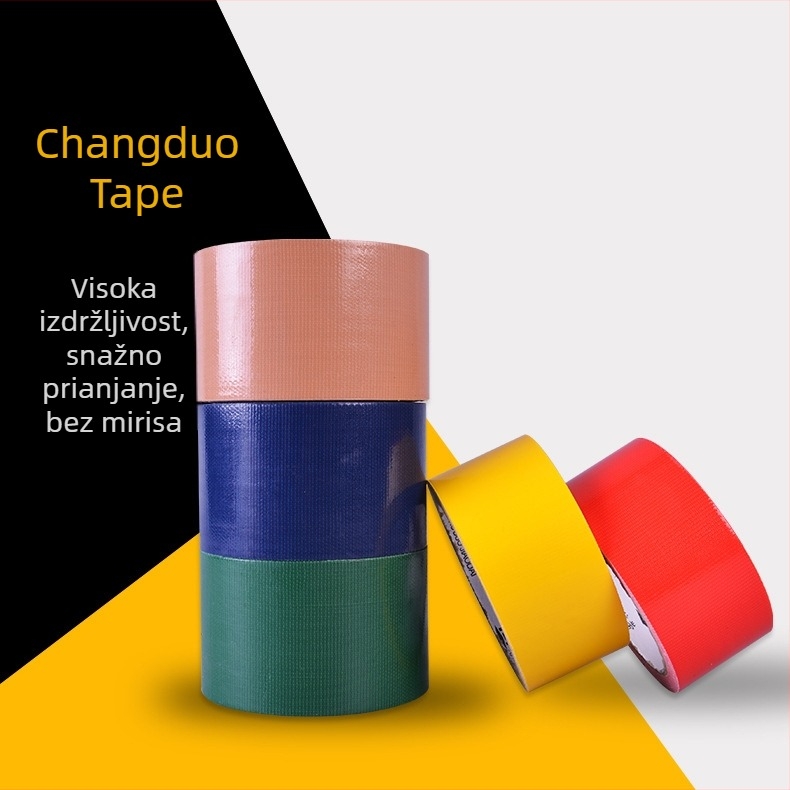 Višebojna jednostrano vodootporna traka za tepihe s jakom prijanjanju, DIY dekoraciju, crvena i crna